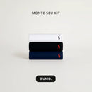 Kit 3 Camisetas Básica RL